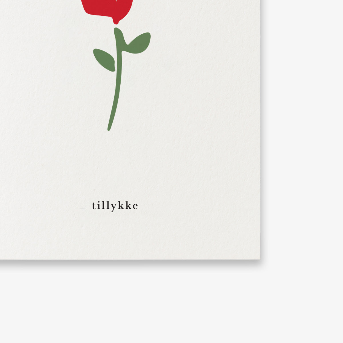 SMALL GREETING CARD // ROSE (DANISH)