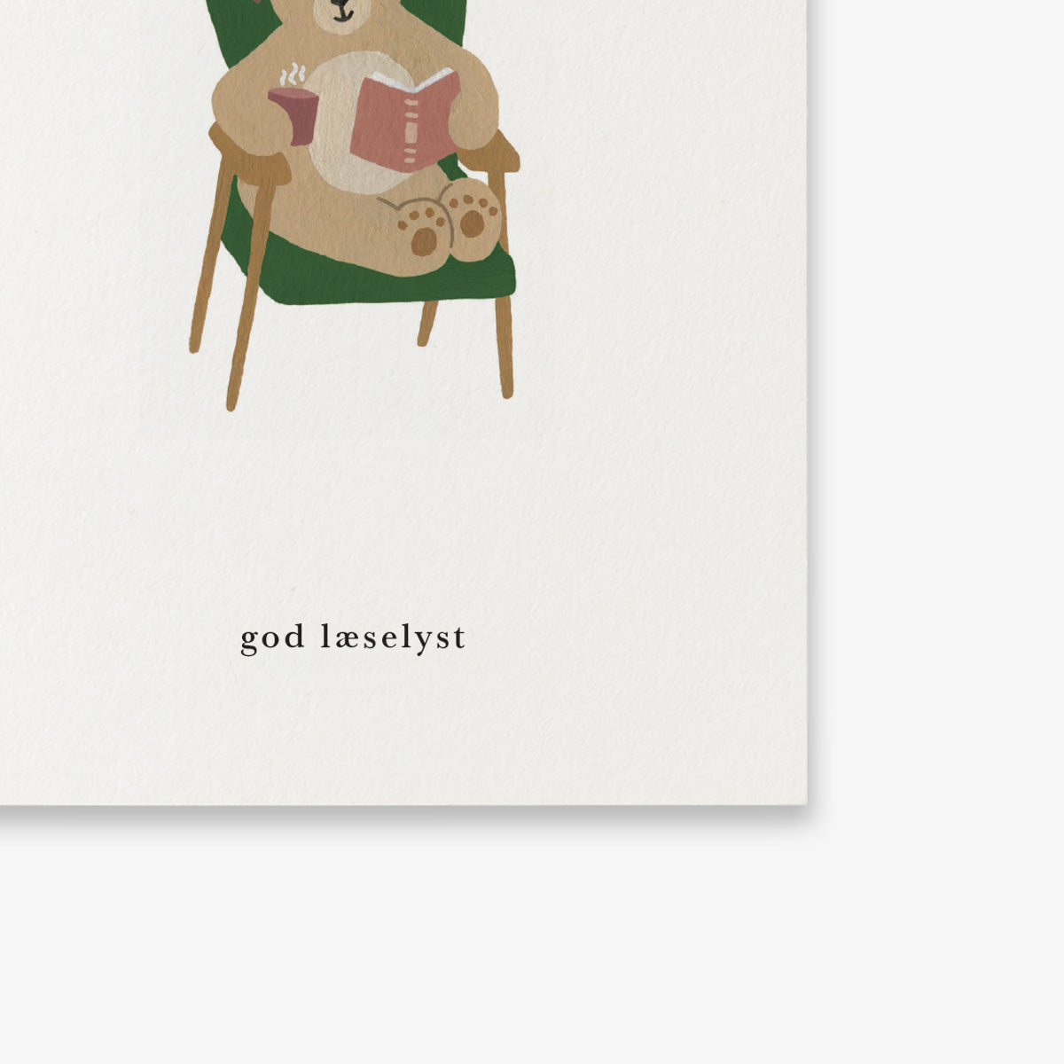 SMALL GREETING CARD // LÆSEBJØRN (DANISH)