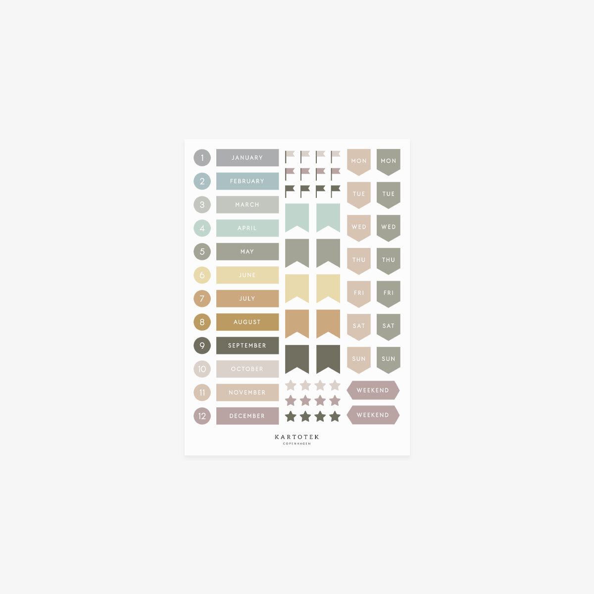 STICKERS // DAYS AND MONTHS