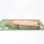 Dog-shaped sticky notes on a green base with a white background