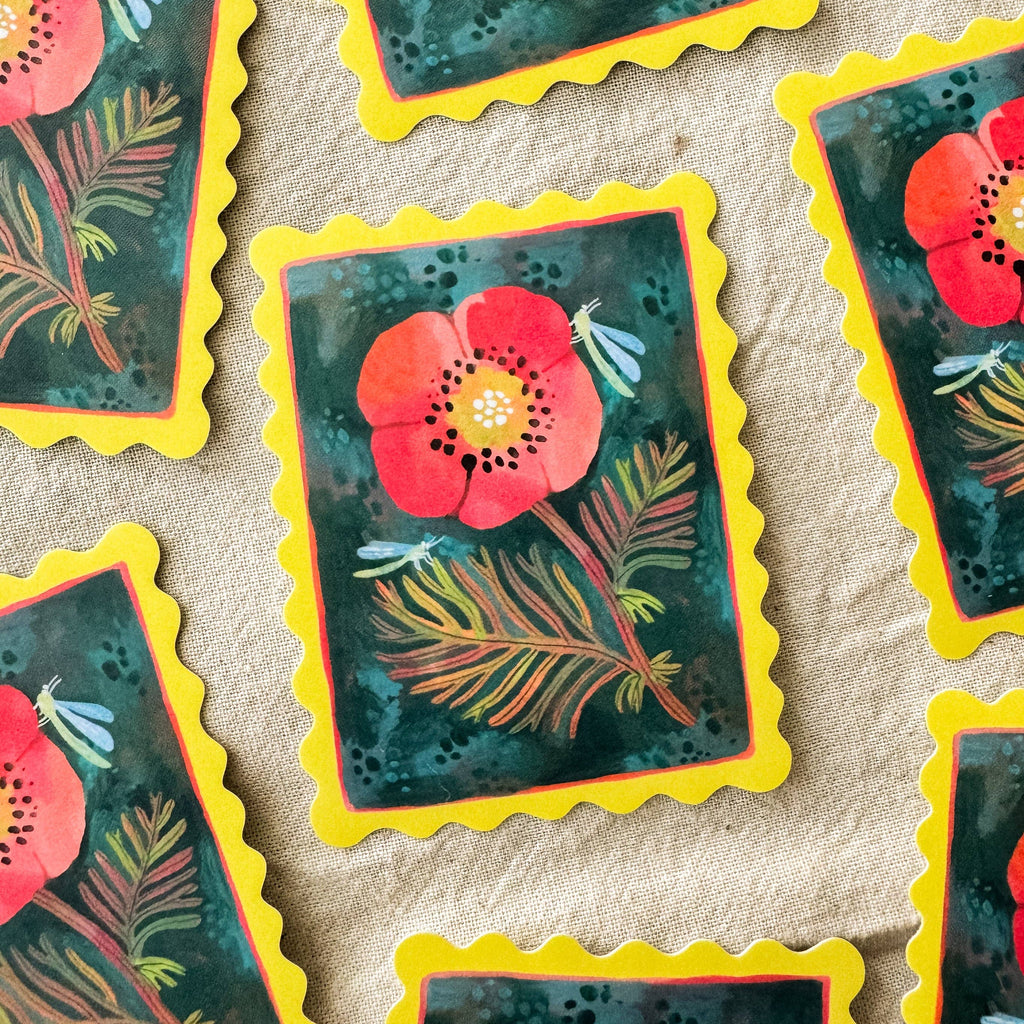 VINYLKLISTERMÆRKE // POPPY STAMP
