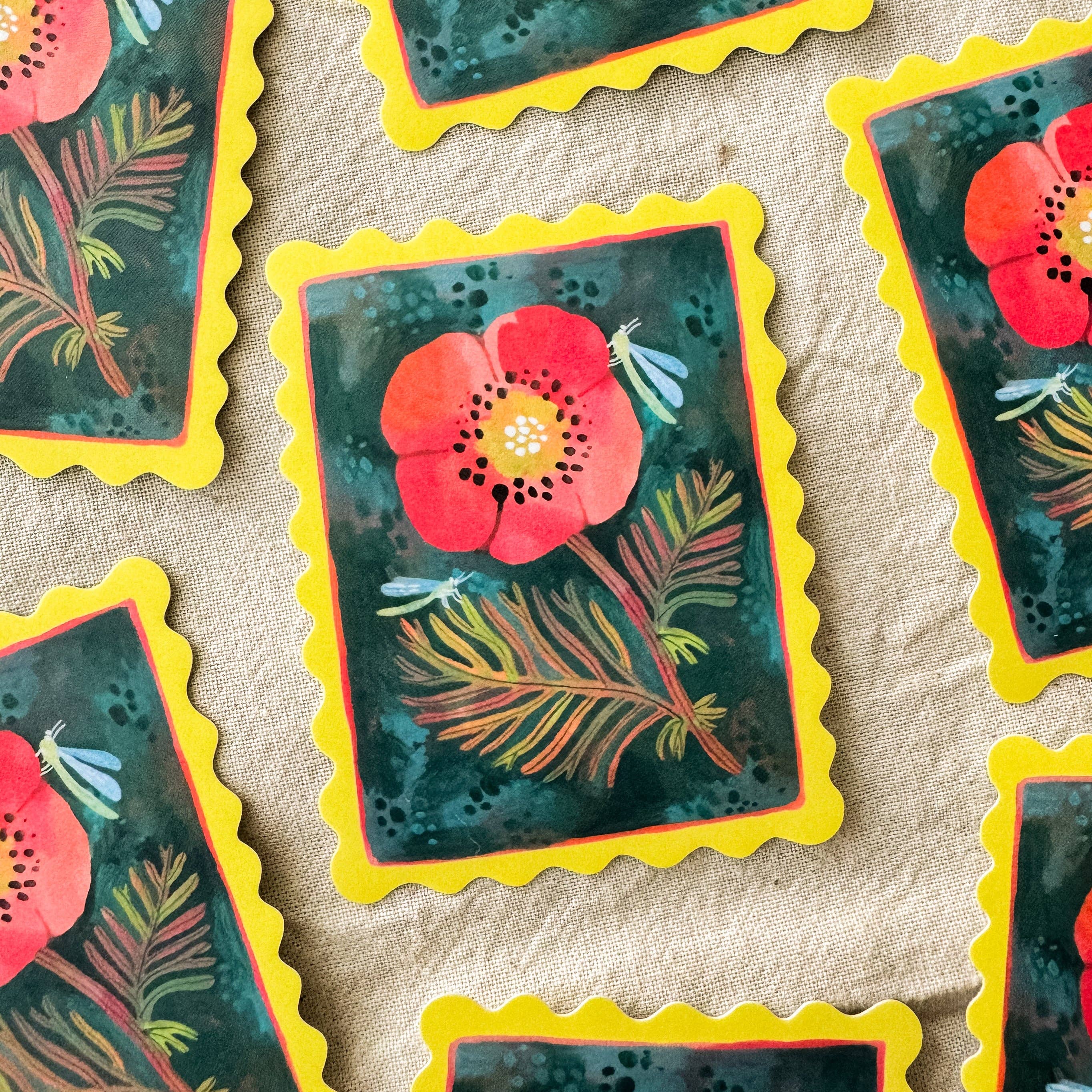 VINYLKLISTERMÆRKE // POPPY STAMP
