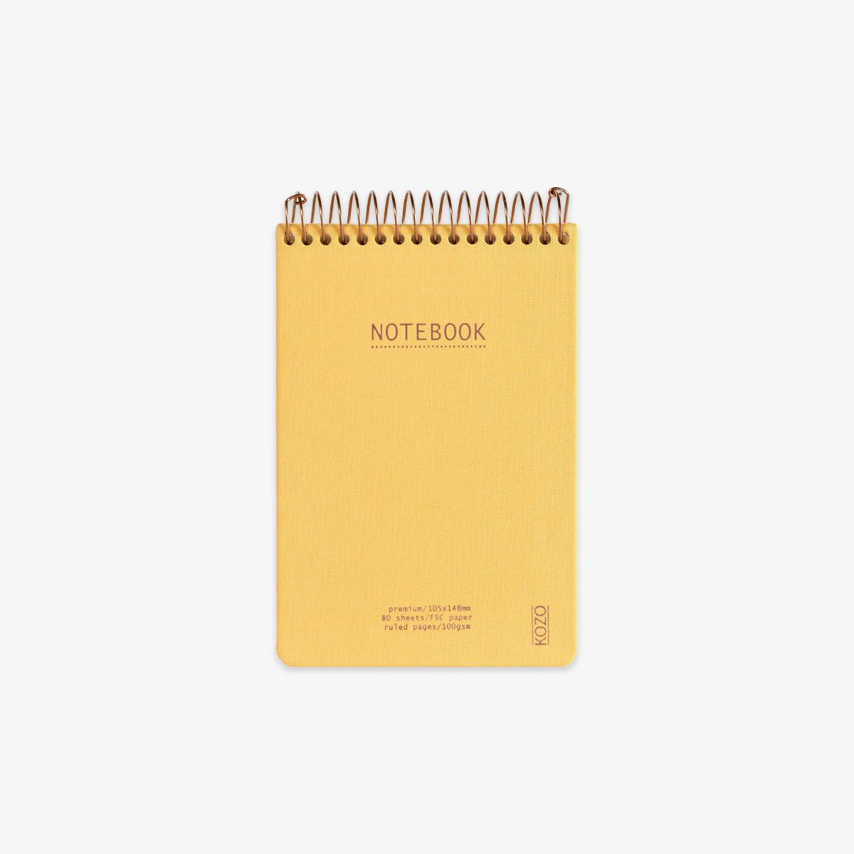 KOZO SPIRAL-BOUND NOTEBOOK A6 // HONEY