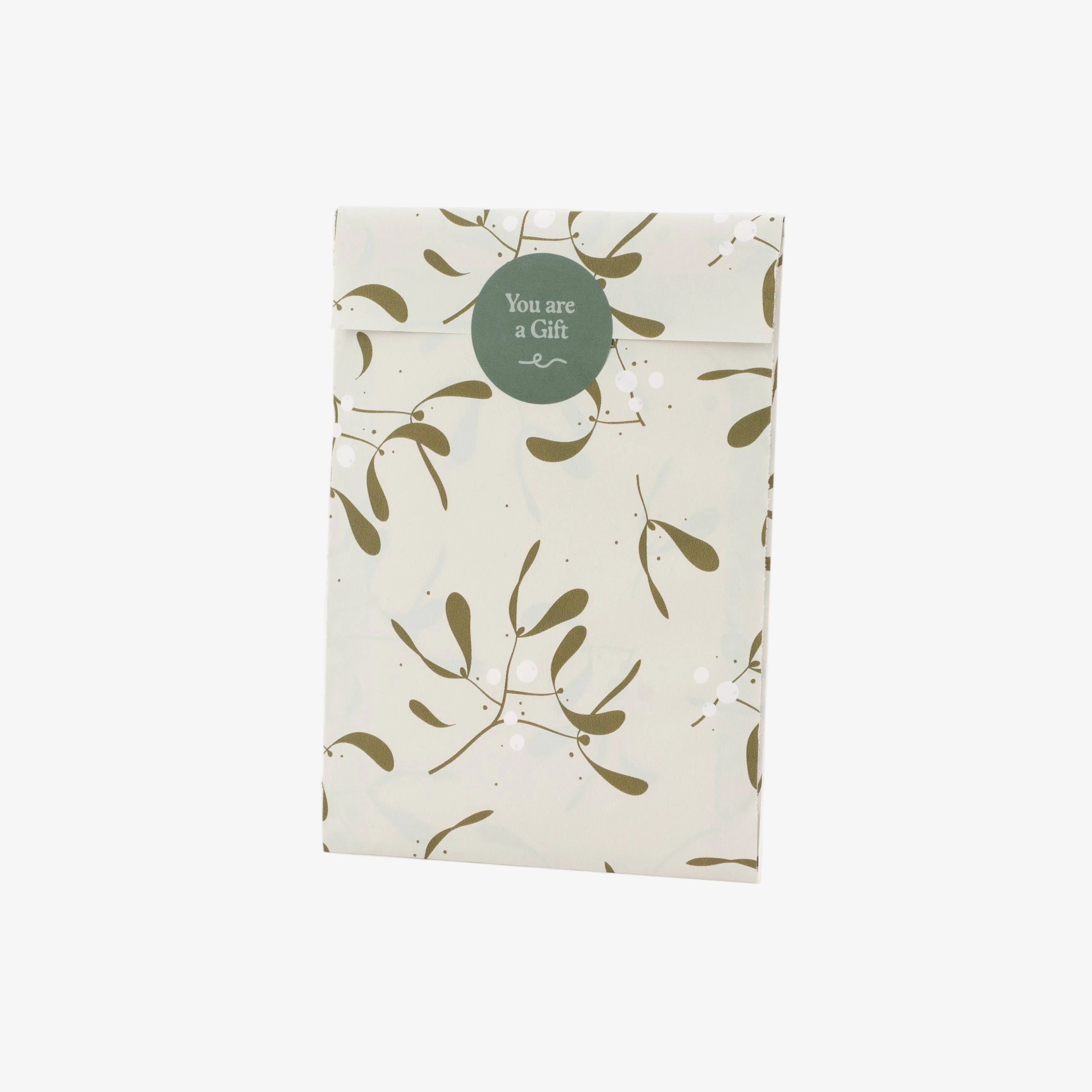 GIFT BAG SMALL // SAGE GREEN MISTLETOE