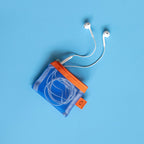 MESH POCKET XS // PEACH & COBALT
