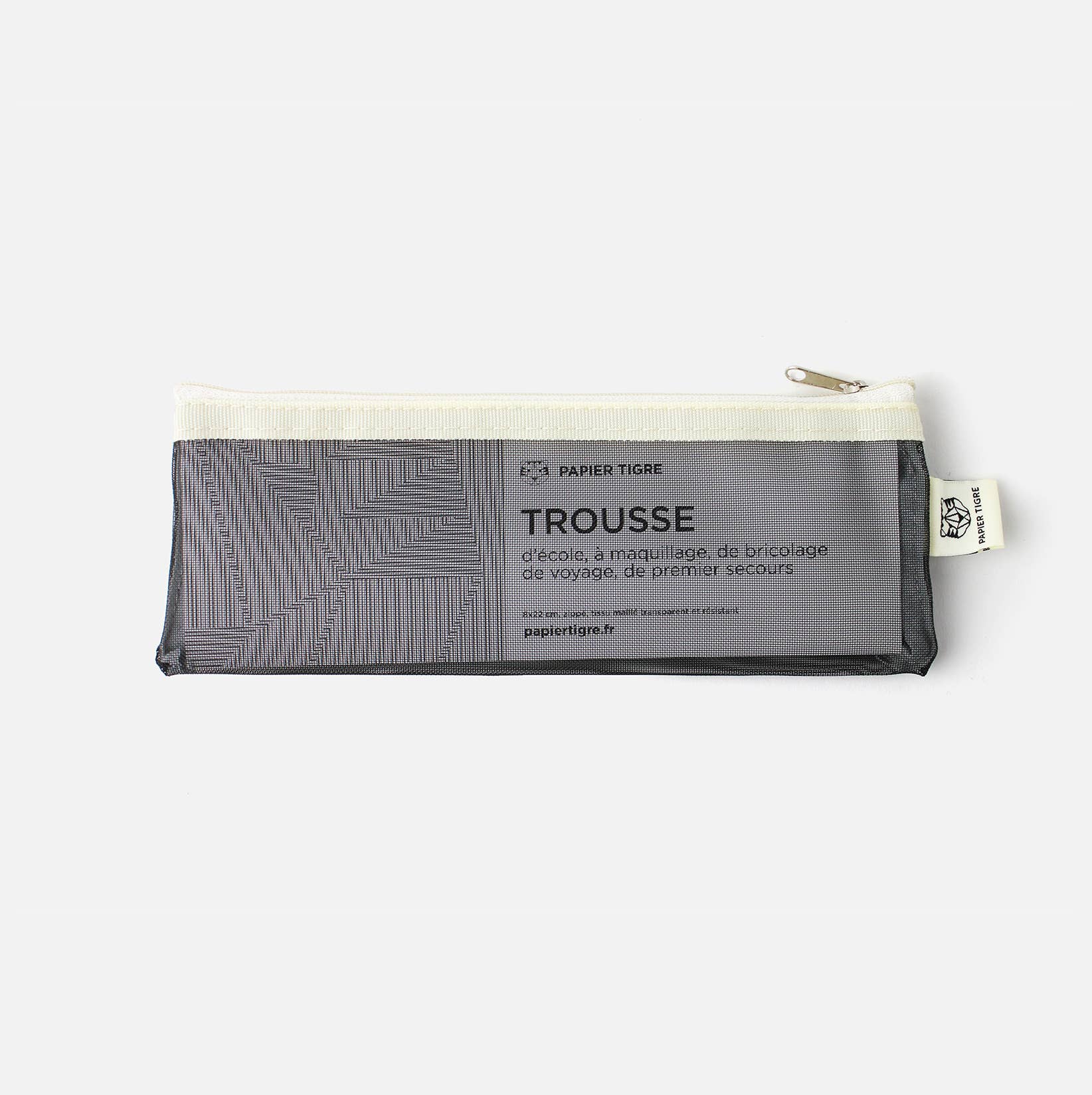 MESH PENCIL CASE // INDIGO & RED