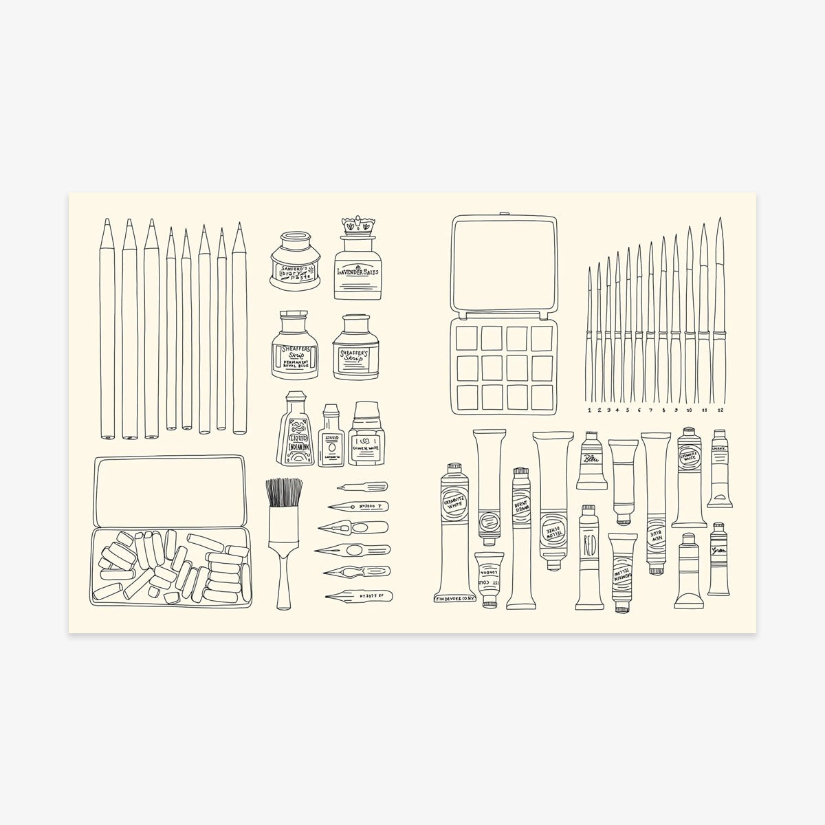 COLOURING AND STICKER BOOK // LE MARCHE