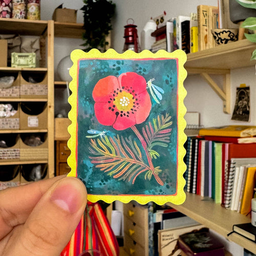 VINYL STICKER // POPPY STAMP