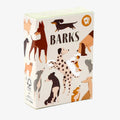 Box of 'Barks' with illustrations of dogs on a white background
