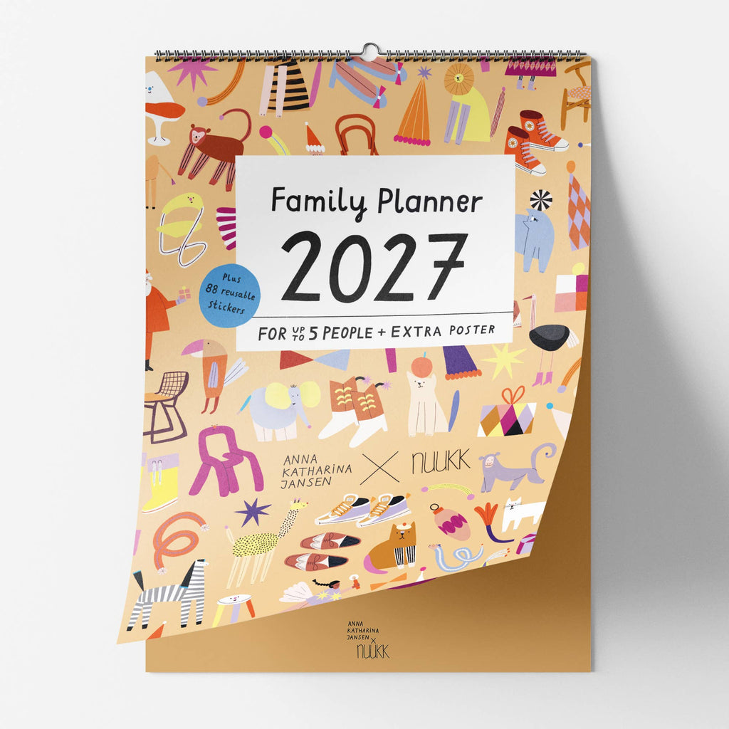2027 FAMILIEKALENDER (INKL. PLAKAT & KLISTERMÆRKER)