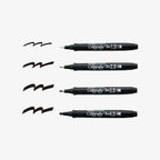 Set of calligraphy pens with different tip sizes on a white background