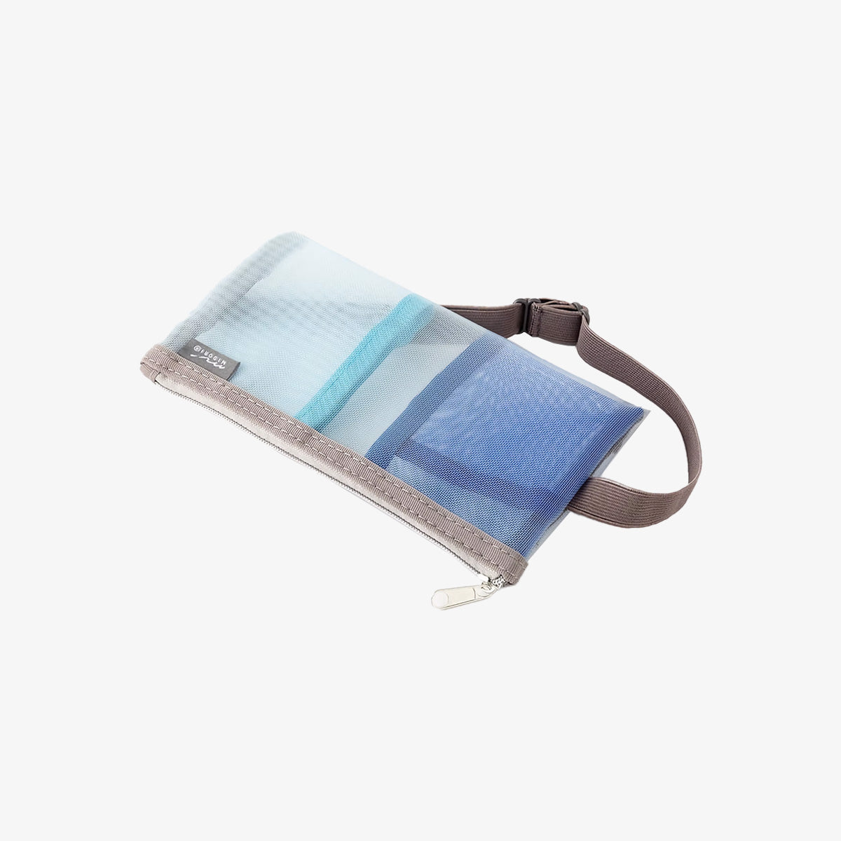 BOOK BAND PEN CASE // MESH BLUE