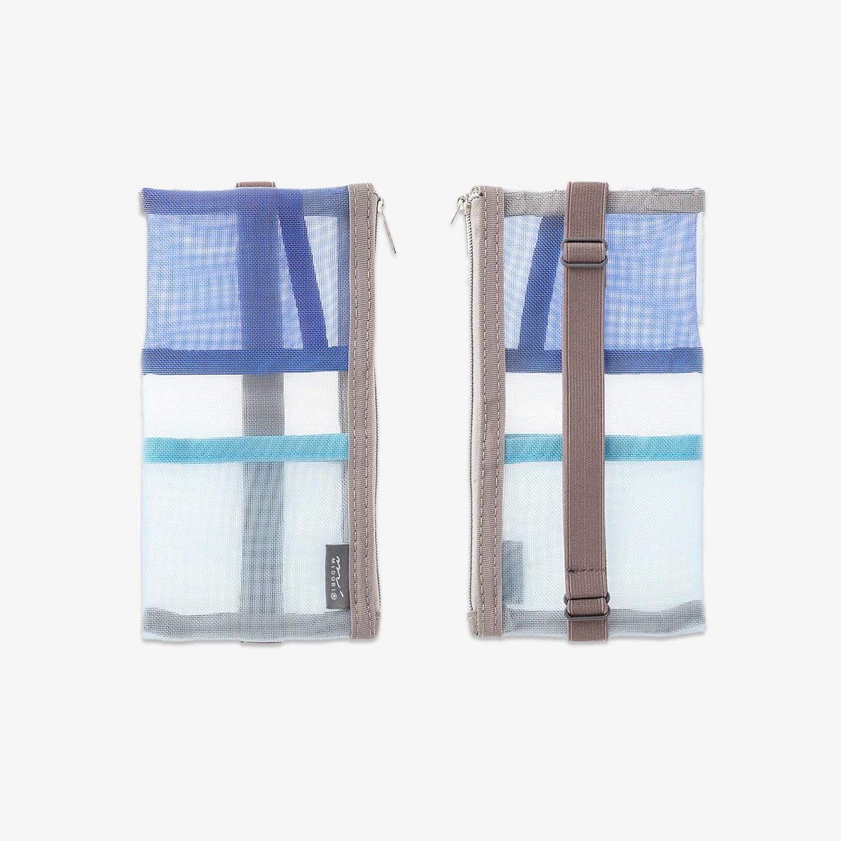 BOOK BAND PEN CASE // MESH BLUE