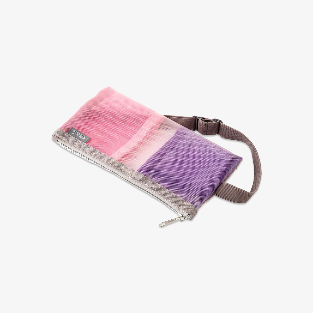 BOOK BAND PEN CASE // MESH PURPLE/PINK