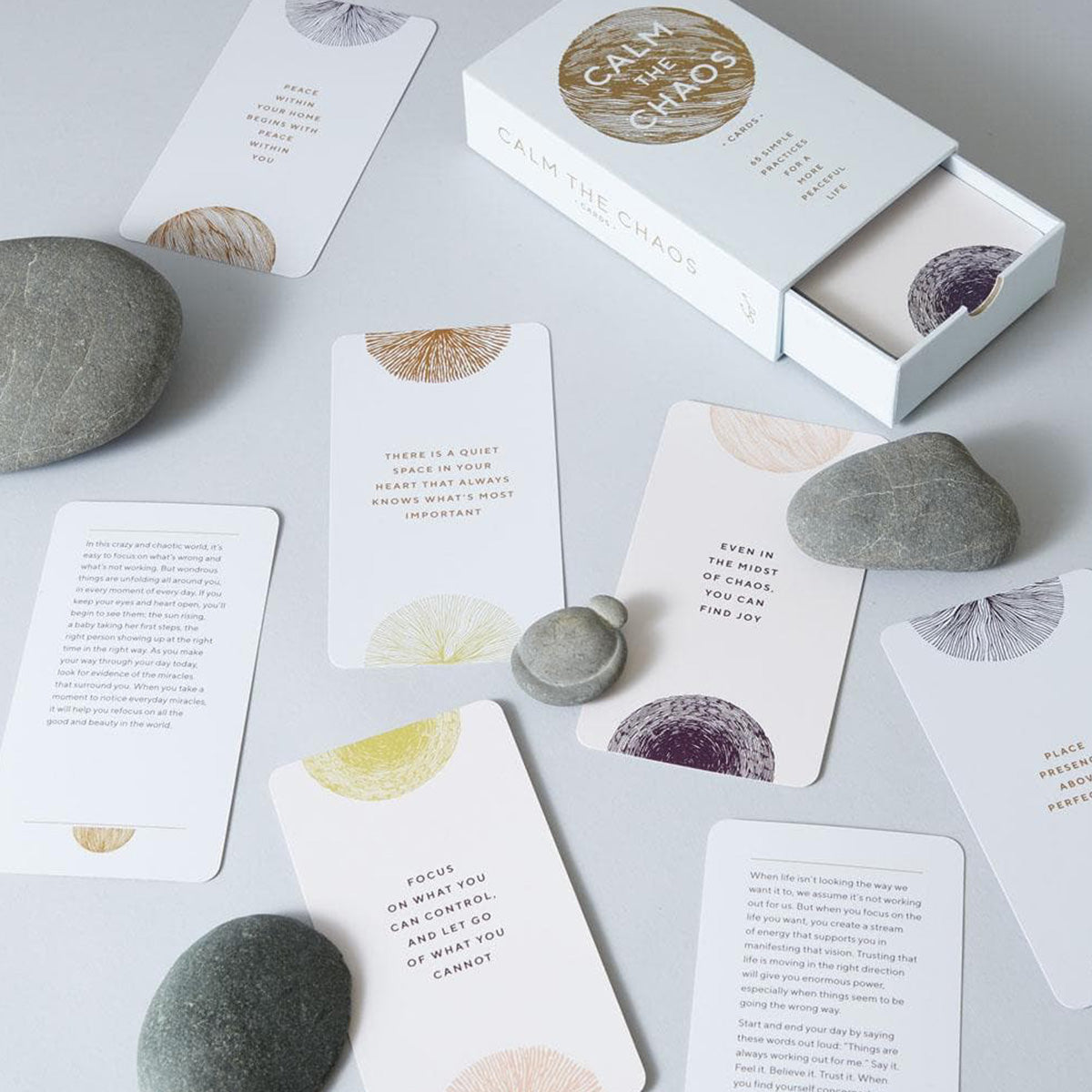 Set of cards with inspirational messages 