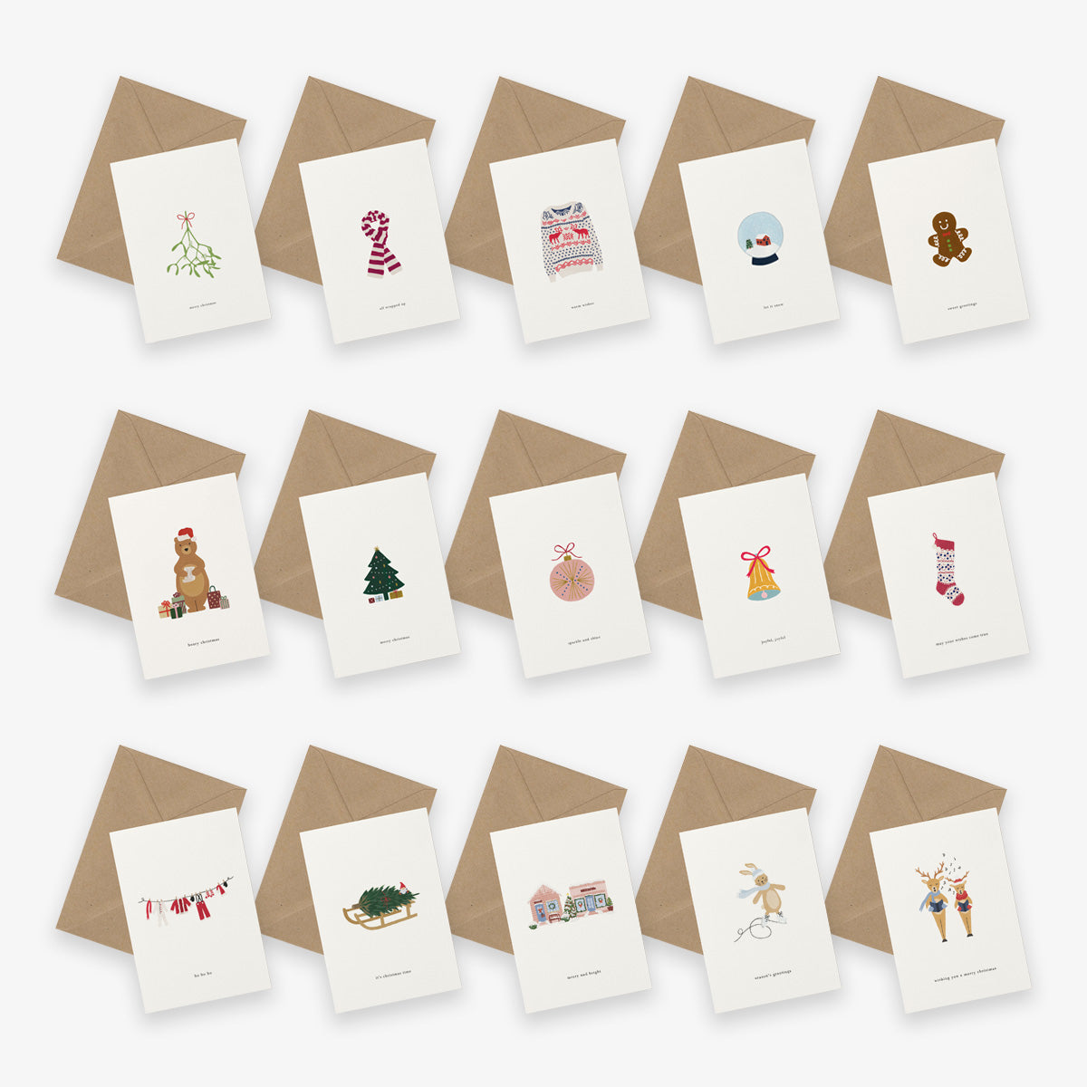 GREETING CARD SET OF 15 // CHRISTMAS