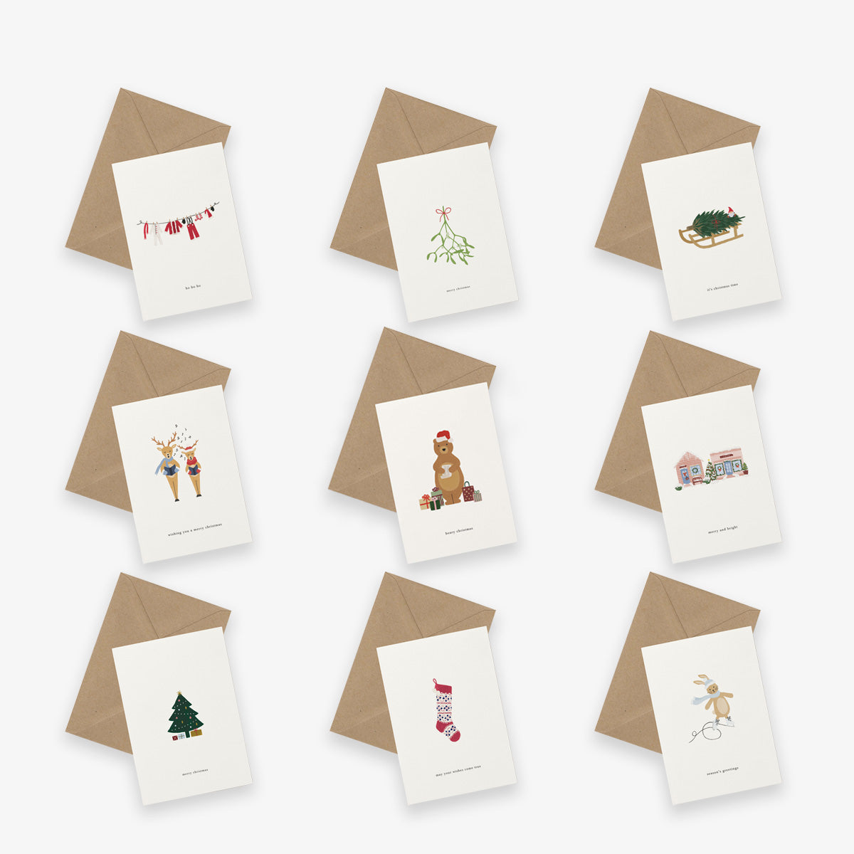 GREETING CARD SET OF 9 // CHRISTMAS II