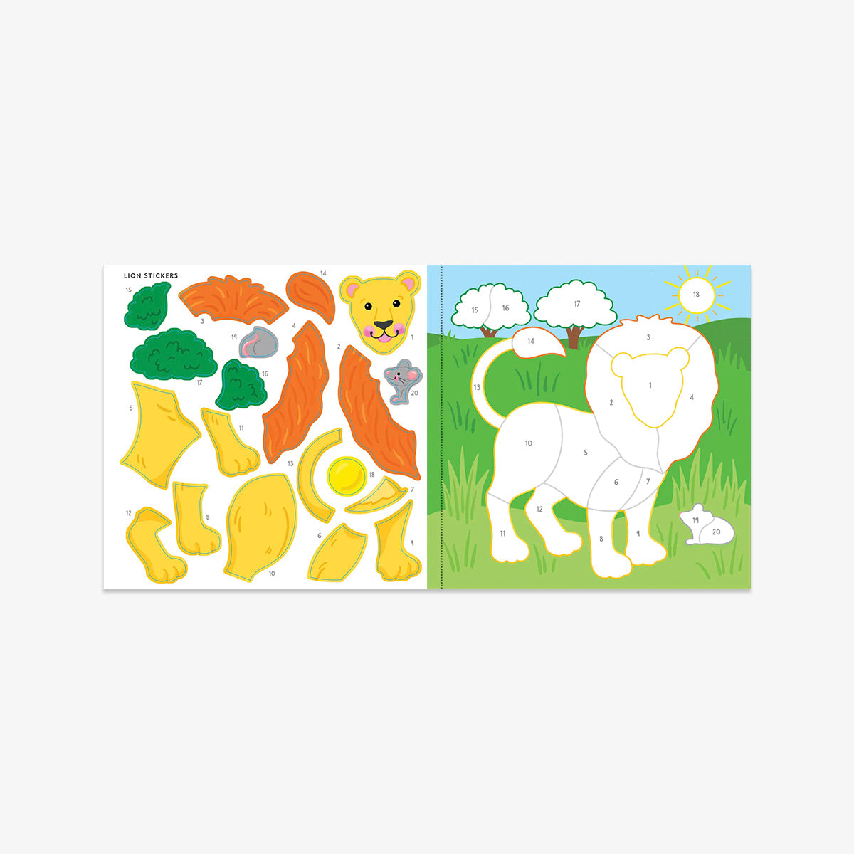 COLOR BY STICKER BOOK // WILD ANIMALS