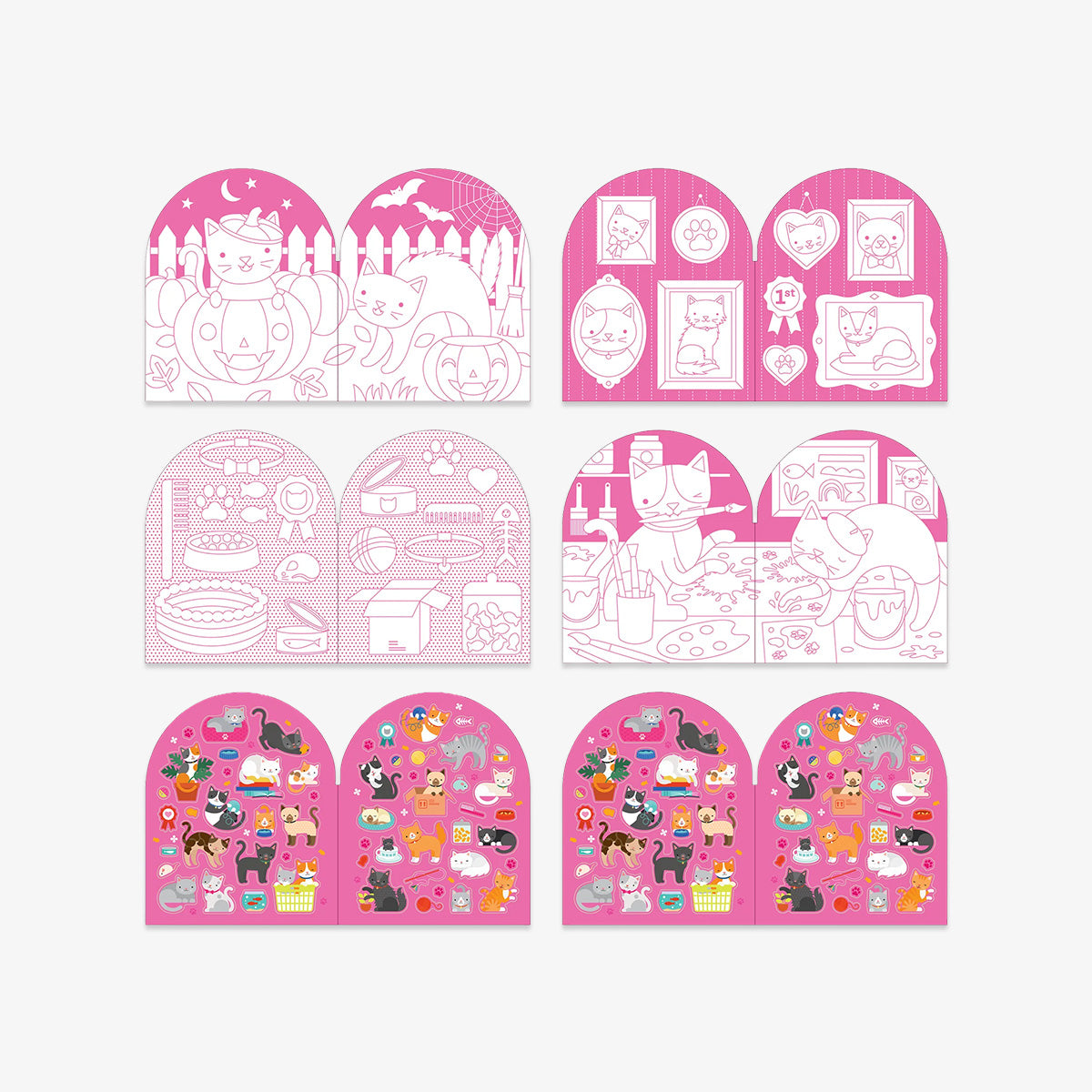 COLOURING & STICKER BOOK // CATS