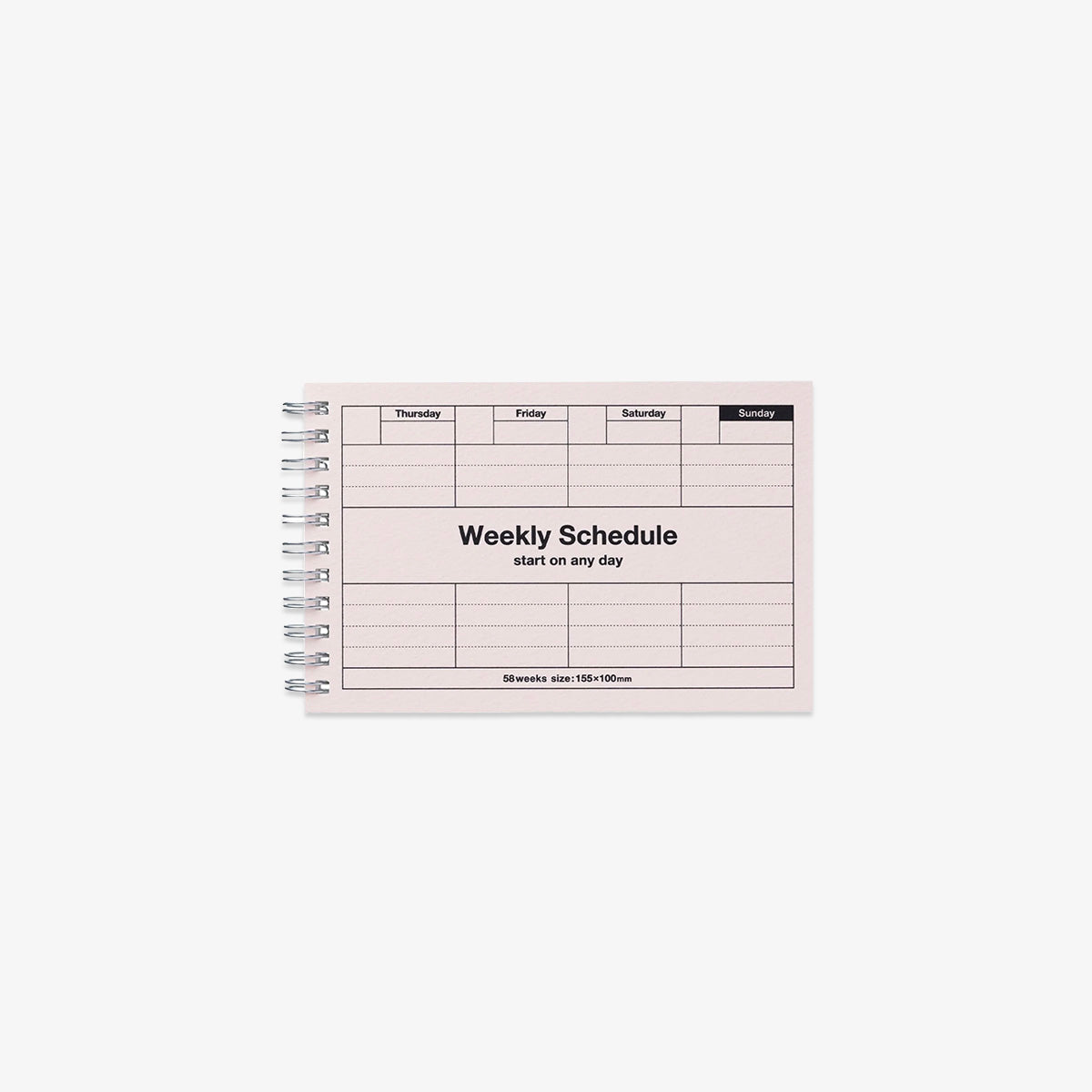 WEEKLY SCHEDULE // LIGHT PINK