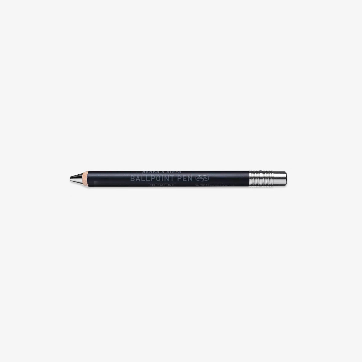 DAYS GEL WOOD BALLPOINT PEN 0.5MM // BLACK