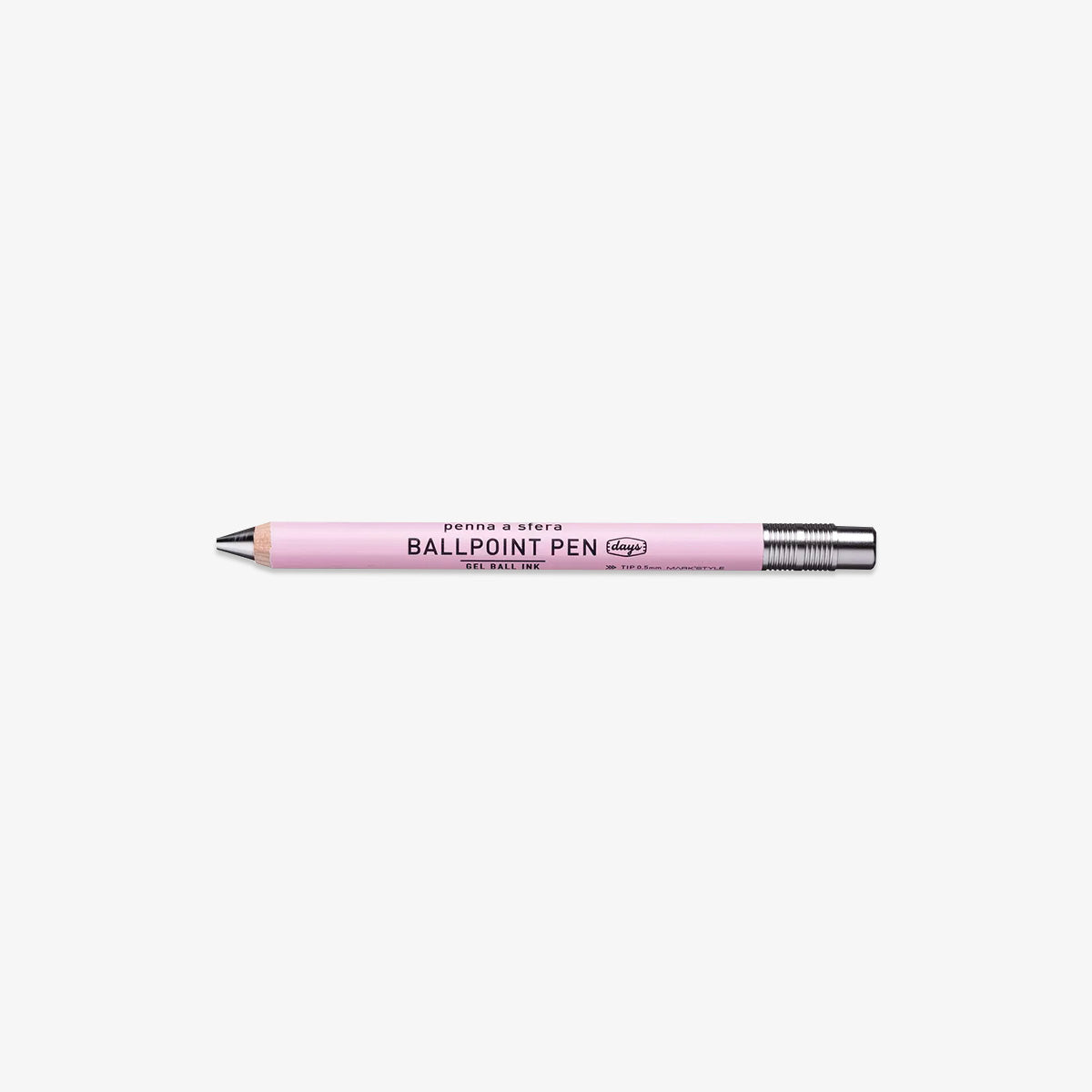 DAYS GEL WOOD BALLPOINT PEN 0.5MM // PINK