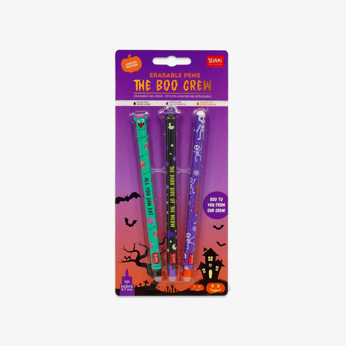 ERASABLE GEL PENS SET OF 3 // THE BOO CREW