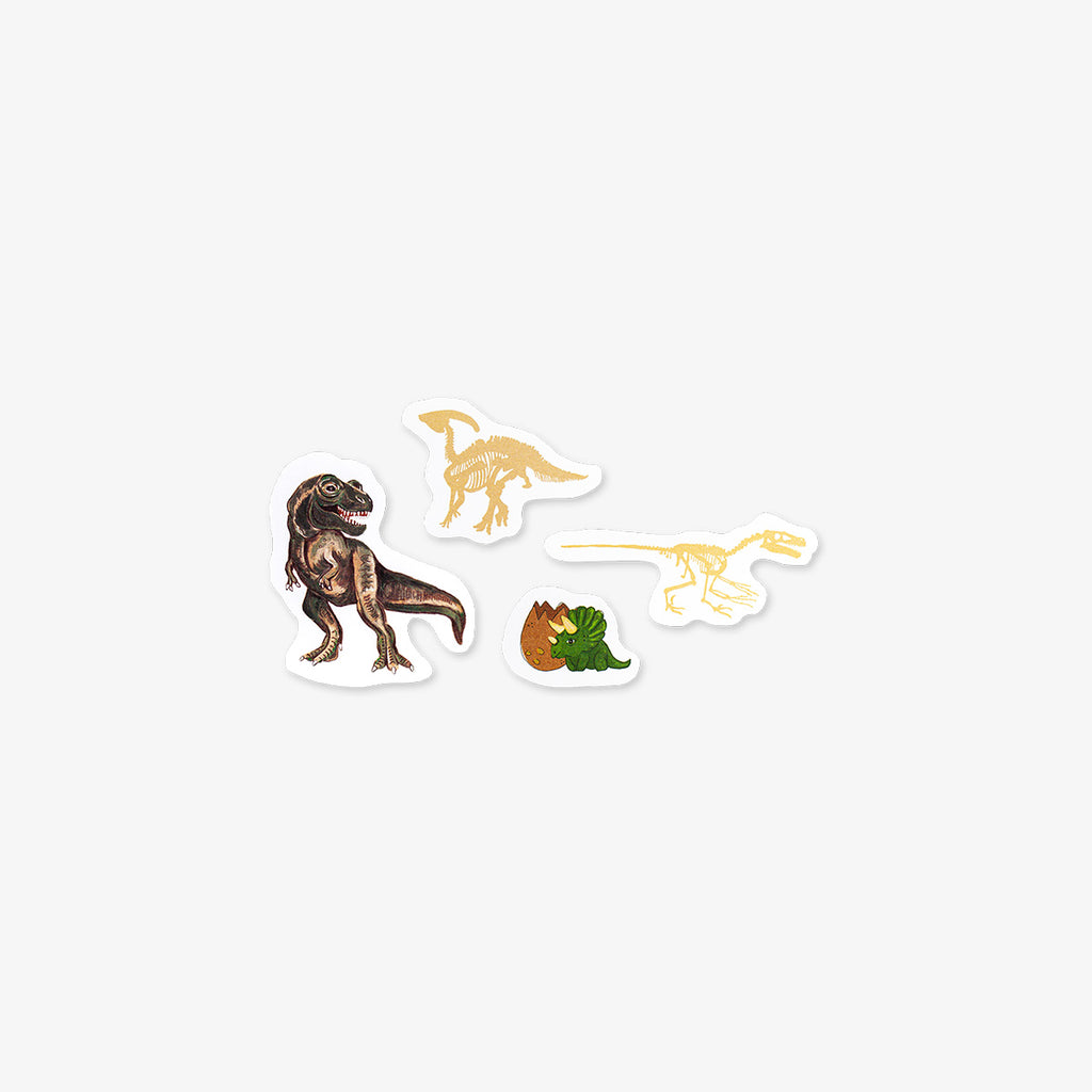 Four dinosaur stickers 
