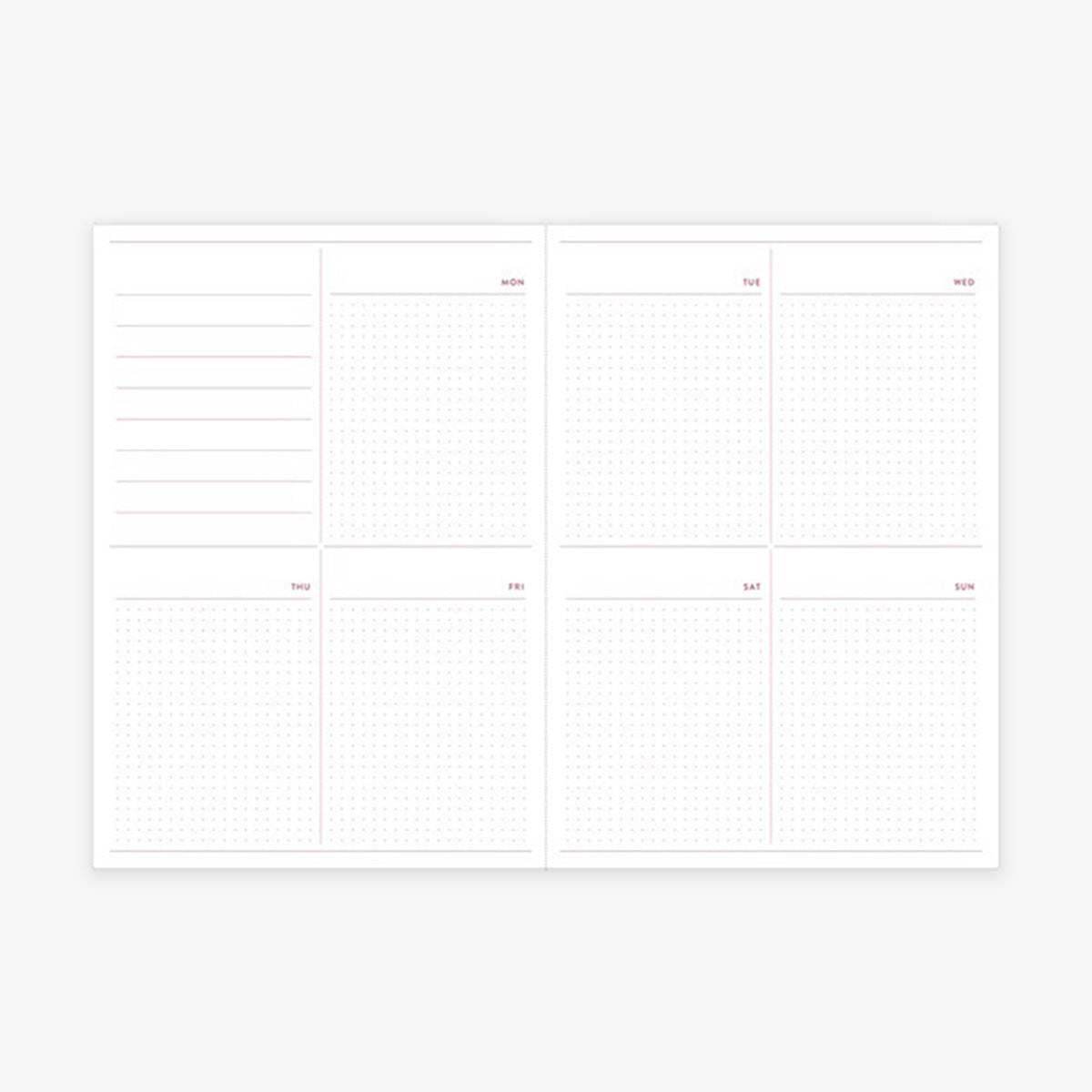 FIND & NOTICE WEEKLY PLANNER DIARY // PALE YELLOW