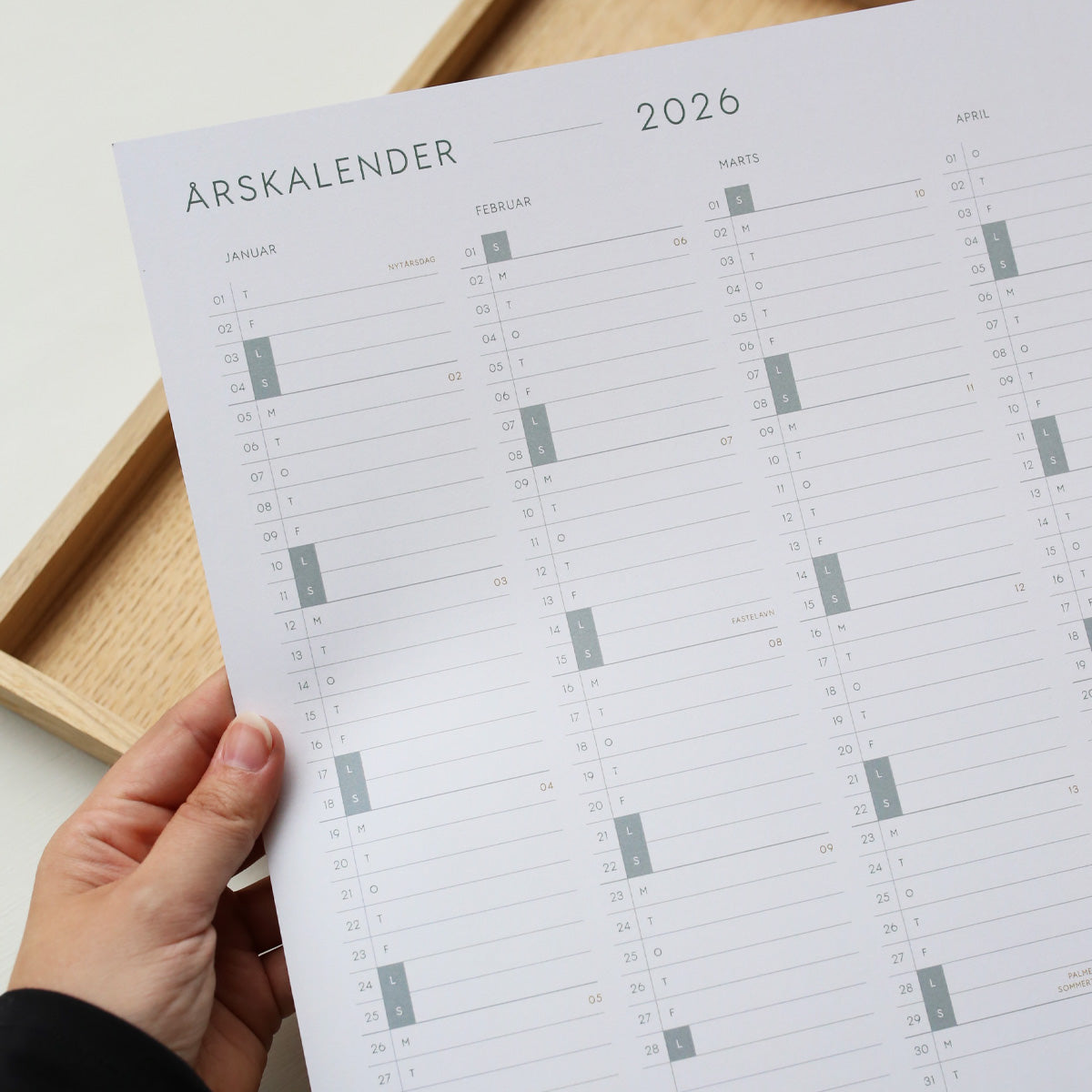 A3 KALENDER 2026 (DANISH)