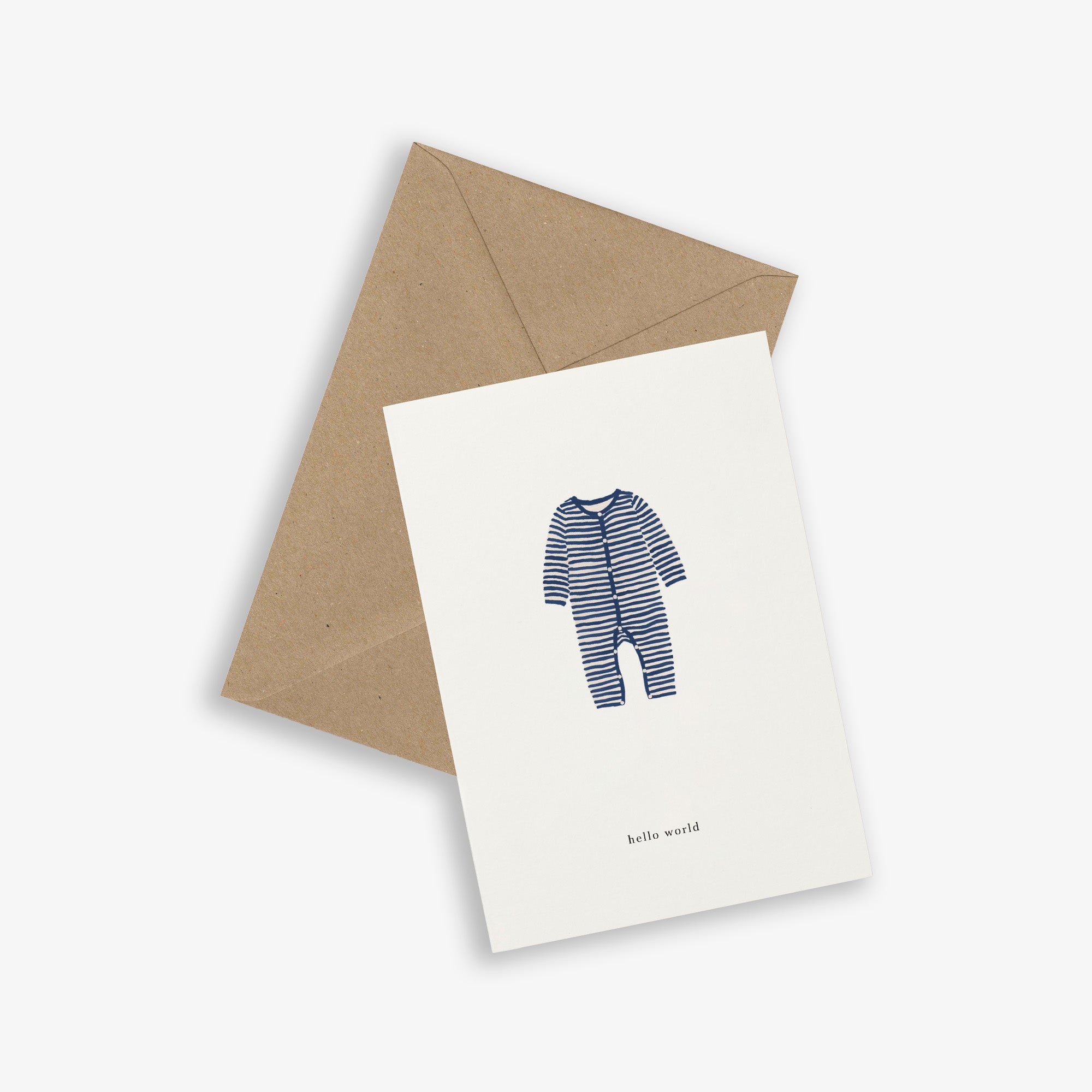 GREETING CARD // BABY ONESIE NAVY