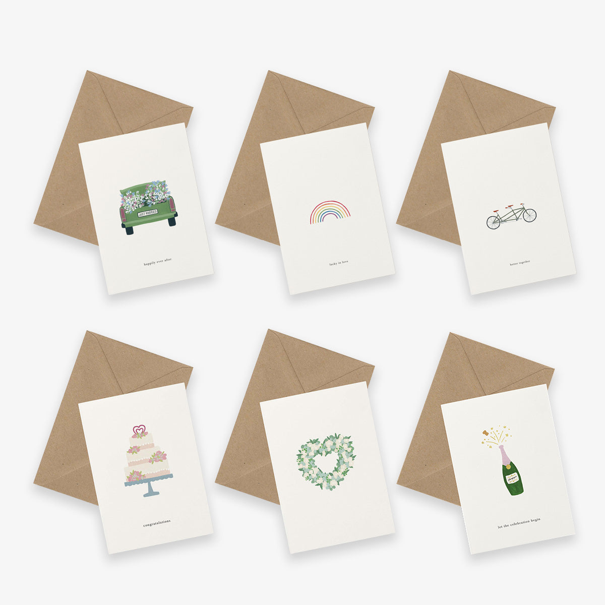 GREETING CARD SET OF 6 // WEDDING CELEBRATIONS