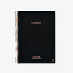 KOZO SPIRAL-BOUND NOTEBOOK A4 GRID // BLACK