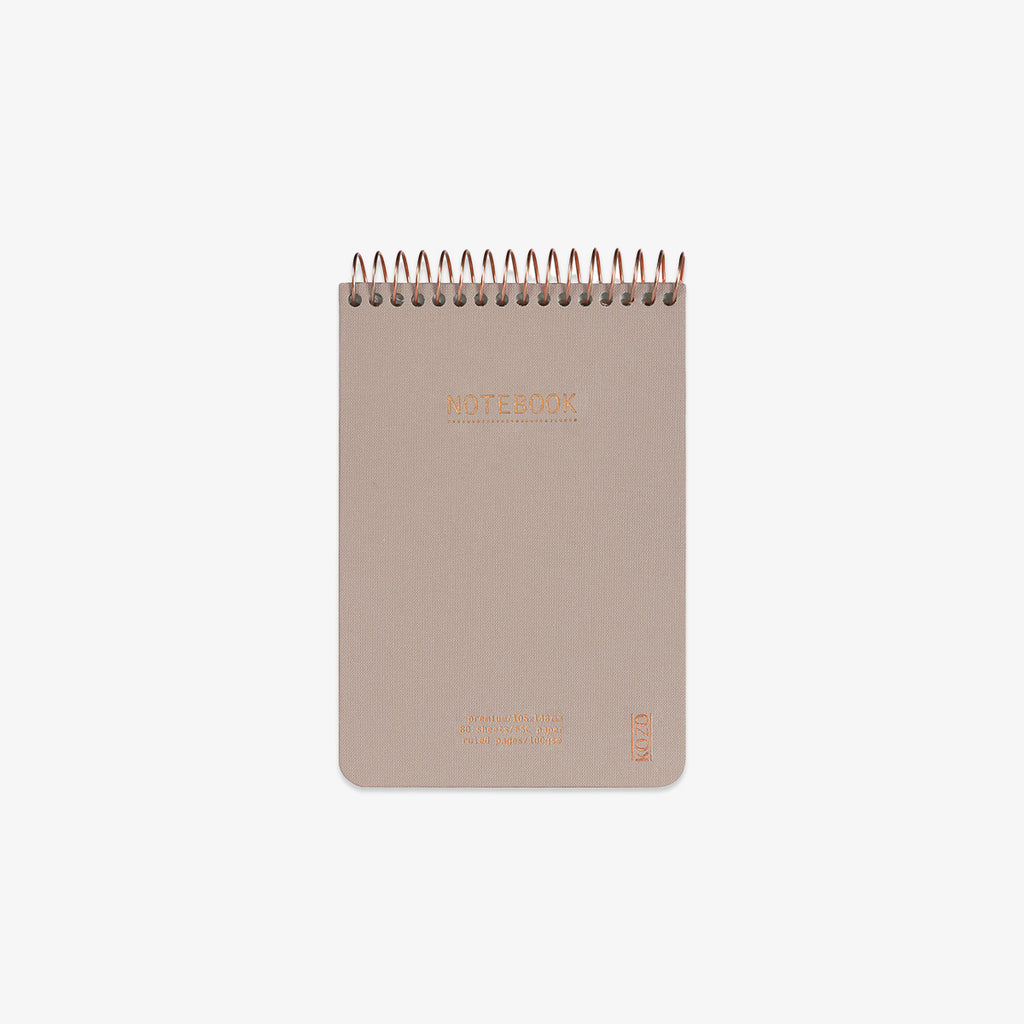 KOZO SPIRAL-BOUND NOTEBOOK A6 // SAND