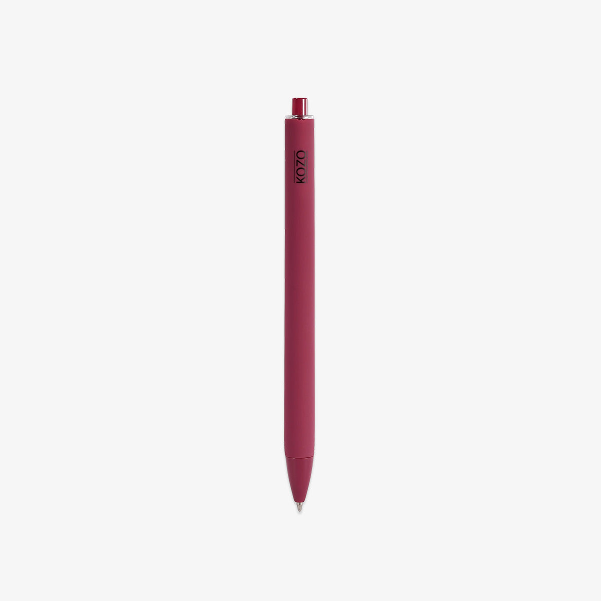 Red pen with a visible brand logo AND BLACK INK