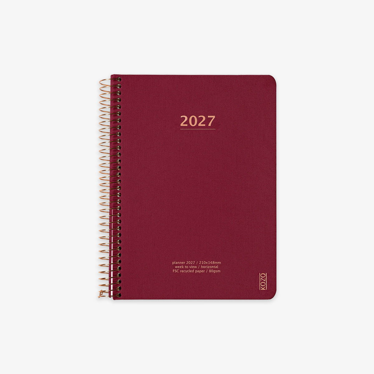 KOZO SPIRALBUNDEN KALENDER 2027 A5 // BÆR