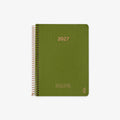 KOZO SPIRAL-BOUND CALENDAR 2027 A5 (DANISH) // OLIVE GREEN