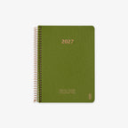 KOZO SPIRAL-BOUND CALENDAR 2027 A5 (DANISH) // OLIVE GREEN