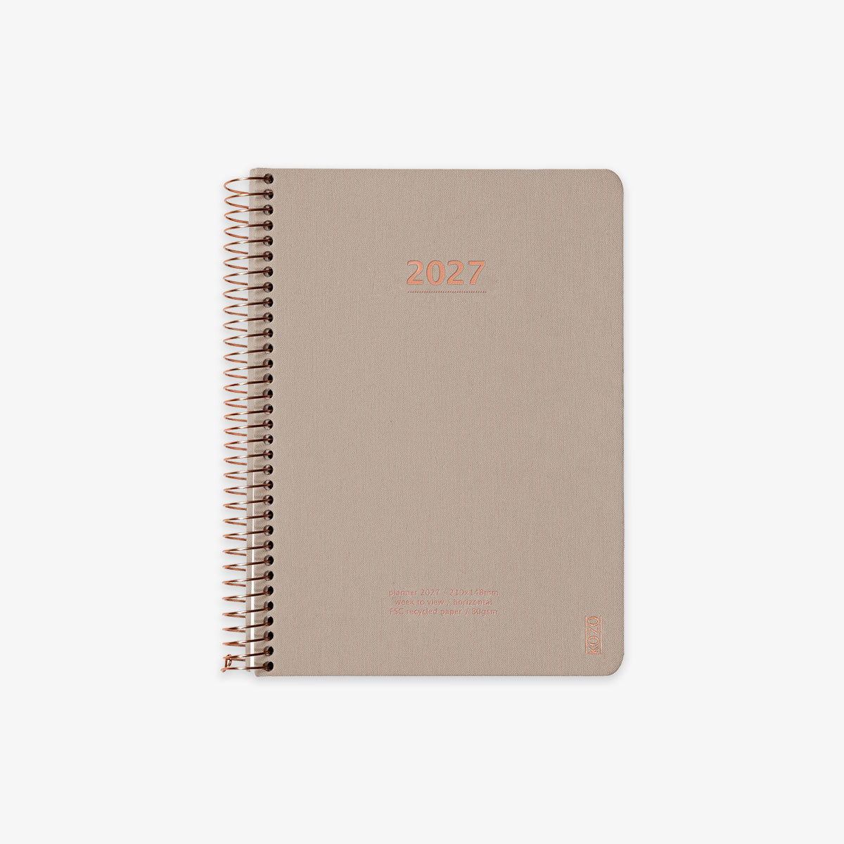 KOZO SPIRALBUNDEN KALENDER 2027 A5 // SAND