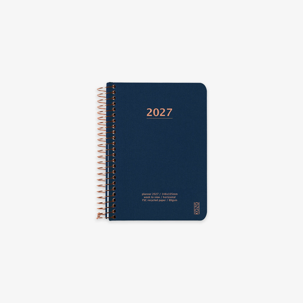 KOZO SPIRALBUNDEN KALENDER 2027 A6 // NAVY