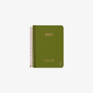 KOZO SPIRALBUNDEN KALENDER 2027 A6 // OLIVENGRØN