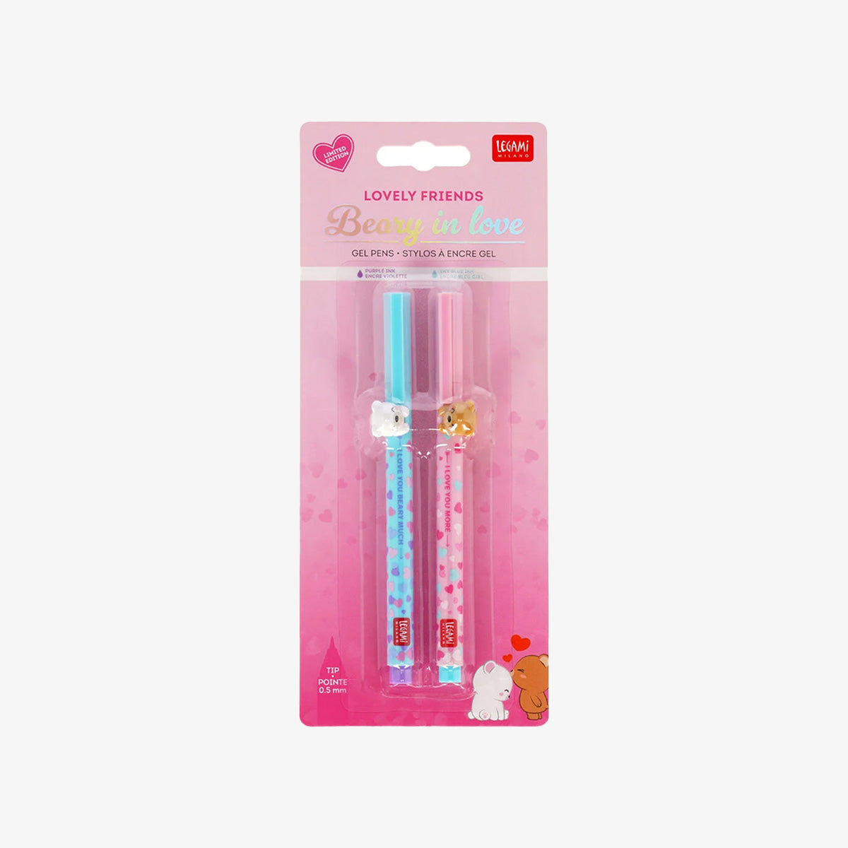 LOVELY FRIENDS GEL PEN SET // BEARY LOVE (LIMITED EDITION)