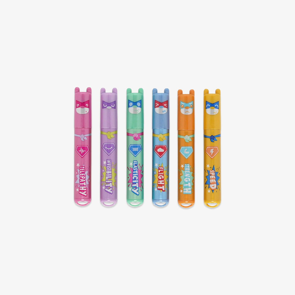 TEDDY'S SUPERPOWER MINI METALLIC HIGHLIGHTERS // SET OF 6