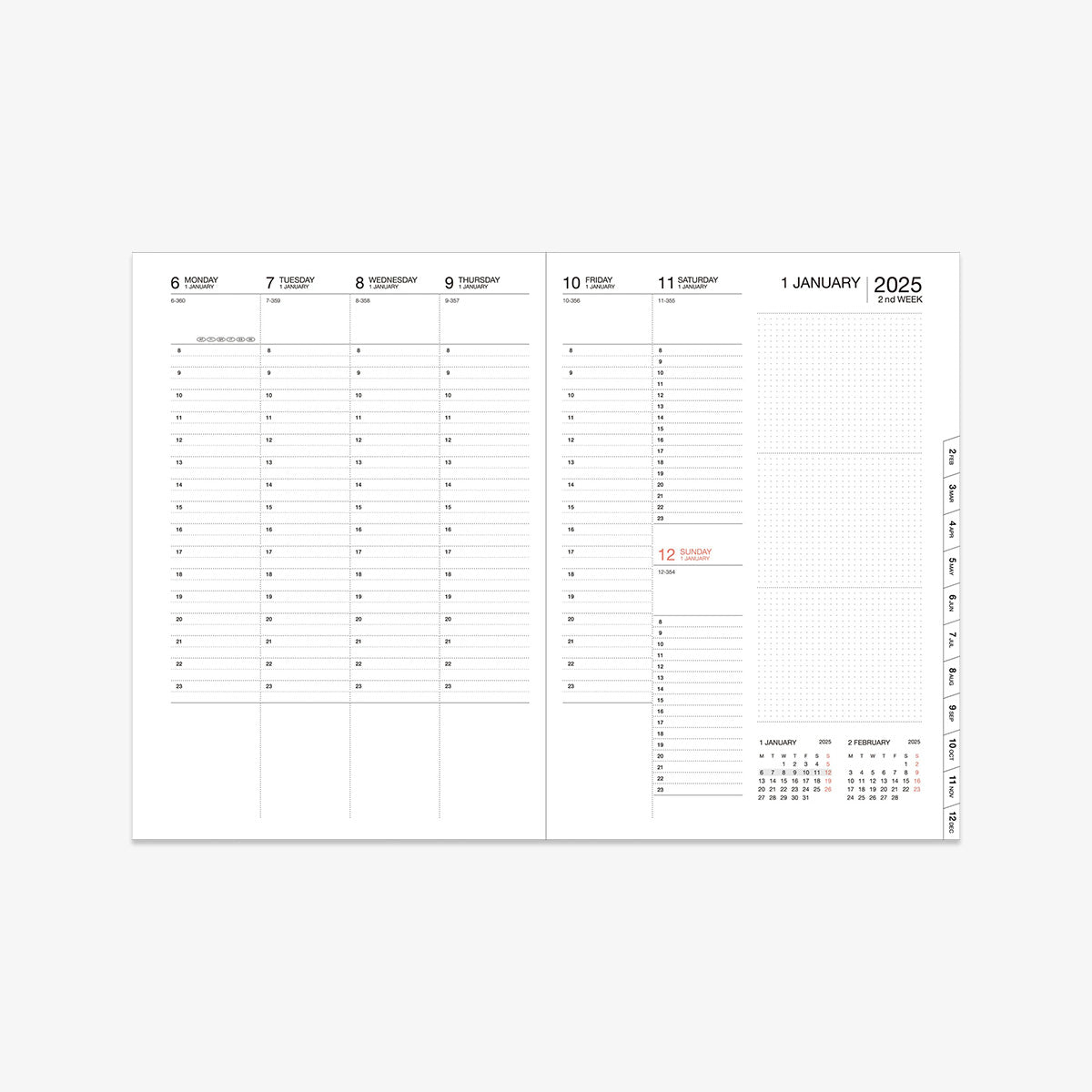 CALENDAR SEP 2024 - DEC 2025 A5 // STORAGE IT MINT