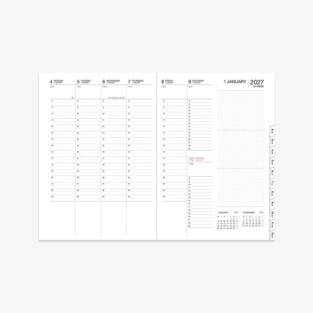KALENDER SEP 2026 - DEC 2027 A5 // KIRSEBÆRBLOMSTER