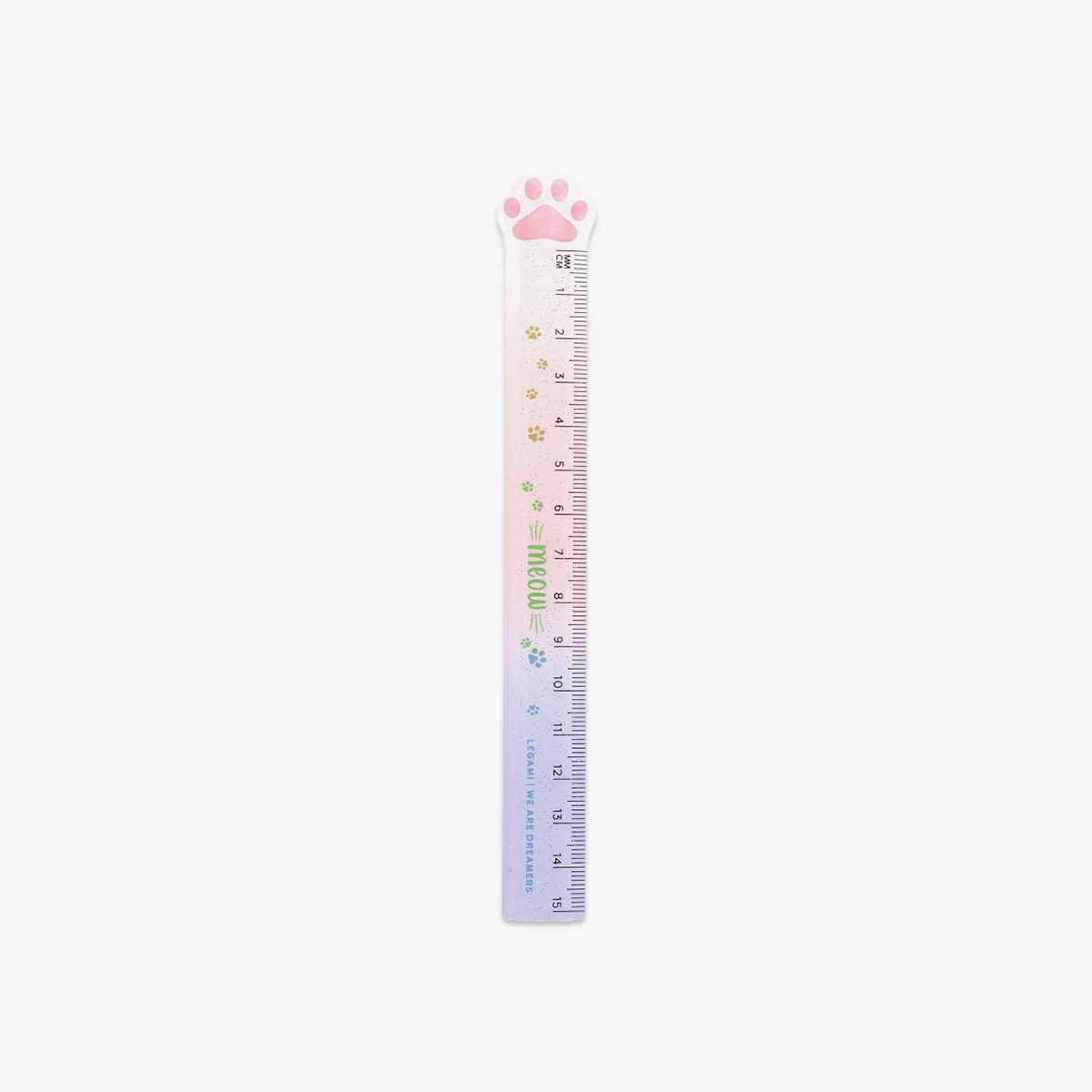 MEOW RULER GLITTER // 15 CM