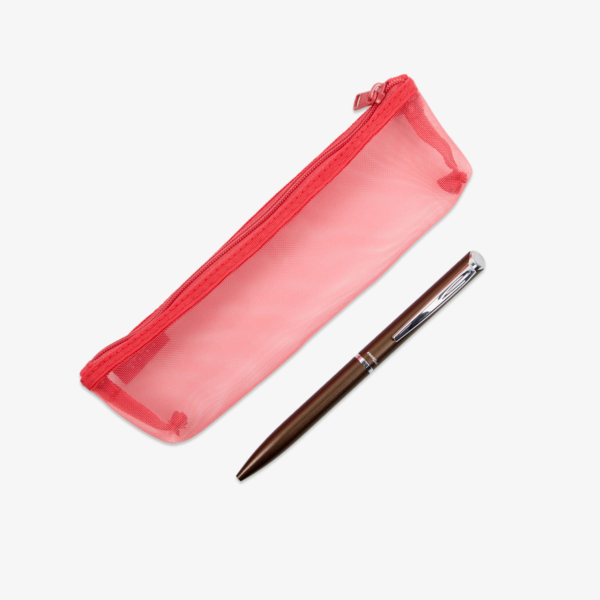 MESH MINI PEN POUCH // PINK