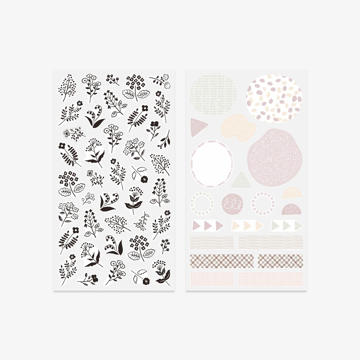 KALENDERKLISTERMÆRKER 2 ARK // MONOTONE BLOMSTER