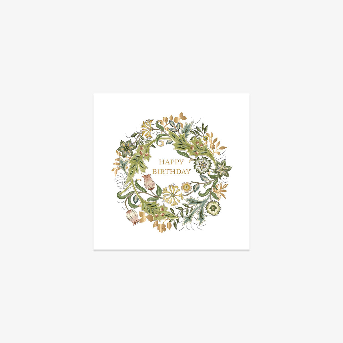 WILLIAM MORRIS GREETING CARD // GREEN BIRTHDAY