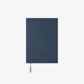 Blue notebook on a white background